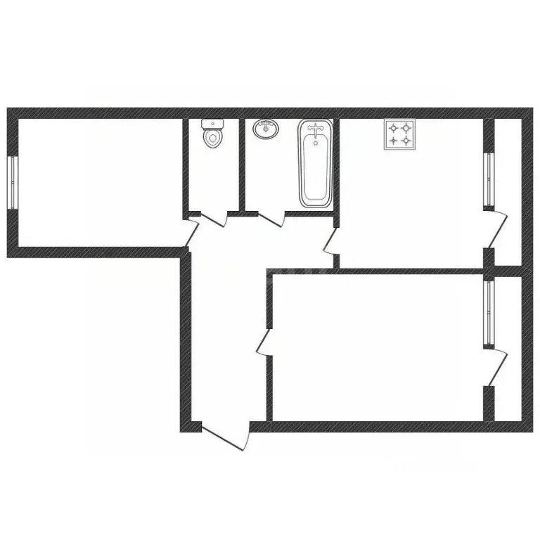 2-к кв. Смоленская область, Смоленск Автозаводская ул., 27а (51.2 м) - Фото 1