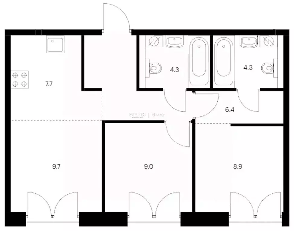 2-к кв. Санкт-Петербург наб. Обводного Канала, 169 (53.0 м) - Фото 2