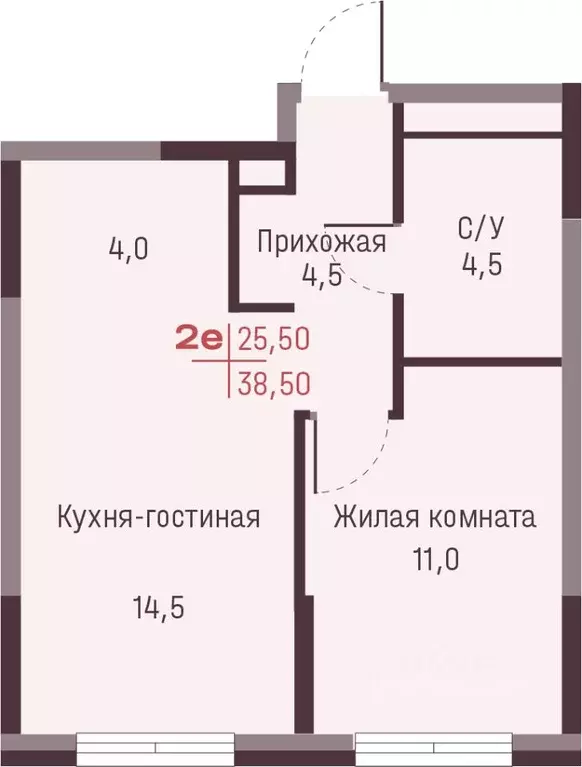 2-к кв. Свердловская область, Екатеринбург Академический мкр, 19-й ... - Фото 2