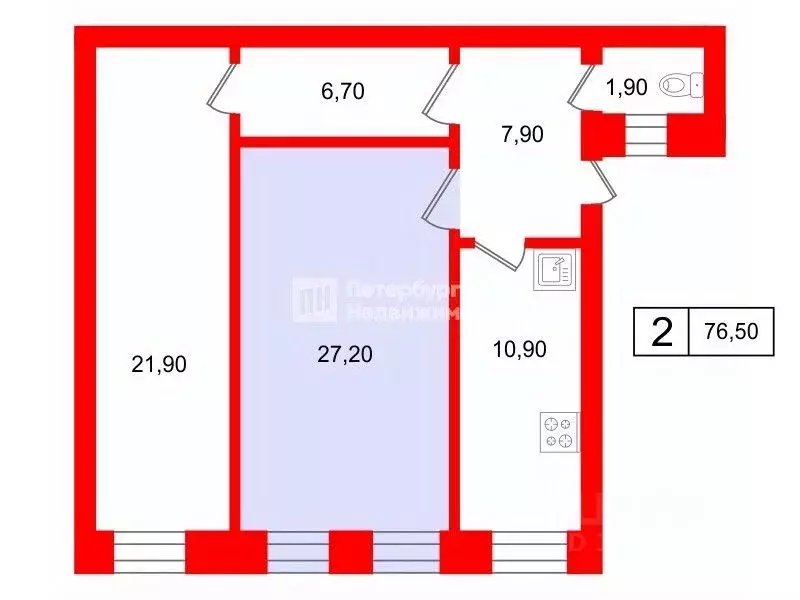 Комната Санкт-Петербург Гороховая ул., 32 (27.0 м) - Фото 2