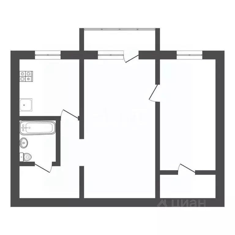 2-к кв. Тульская область, Тула ул. Хворостухина, 6 (50.0 м) - Фото 2
