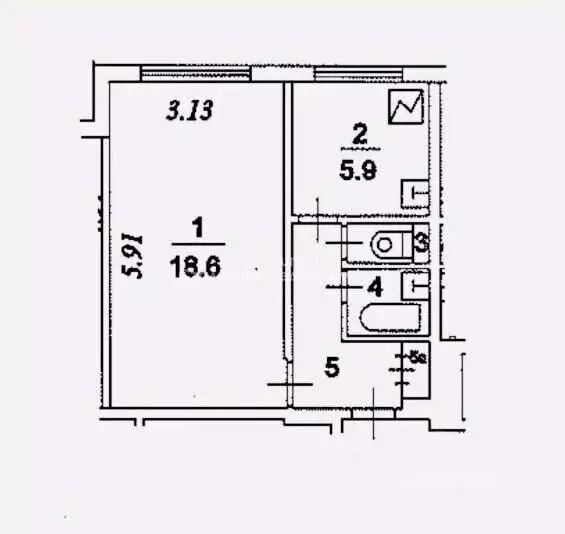 1-к кв. Москва ул. Подольских Курсантов, 12К1 (32.5 м) - Фото 2