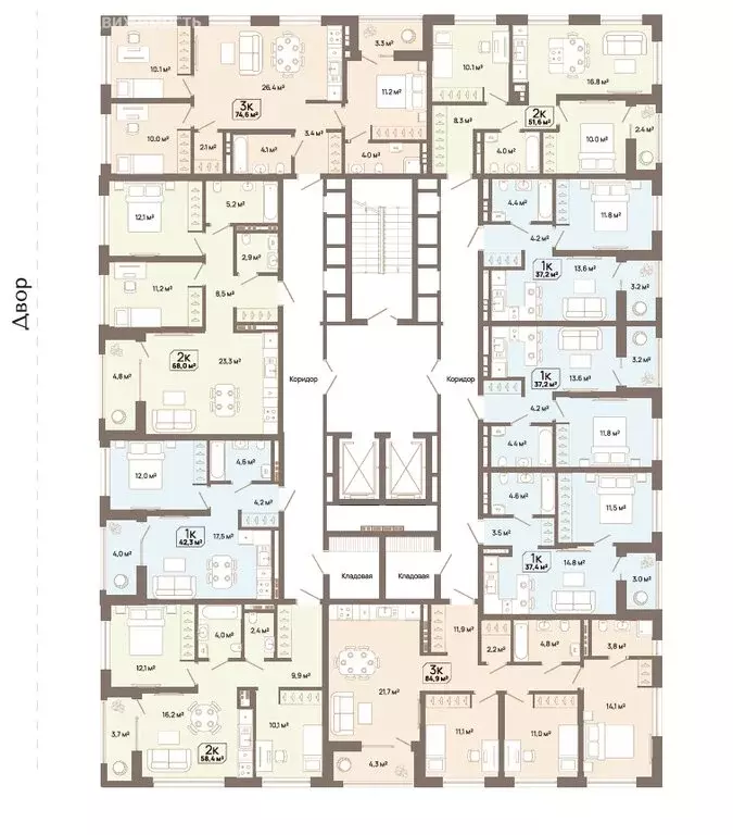 1-комнатная квартира: Тюмень, Заполярная улица, 3к1 (37.2 м) - Фото 1