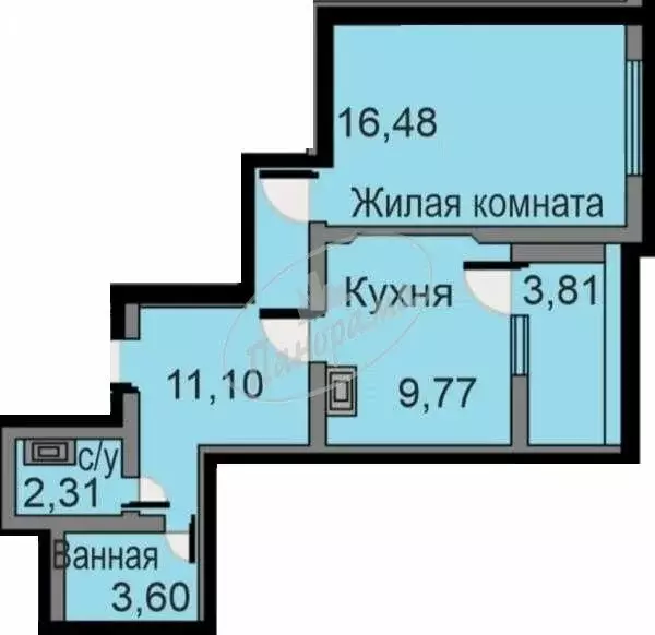 1-комнатная квартира: Калуга, Минская улица, 26 (47 м) - Фото 0