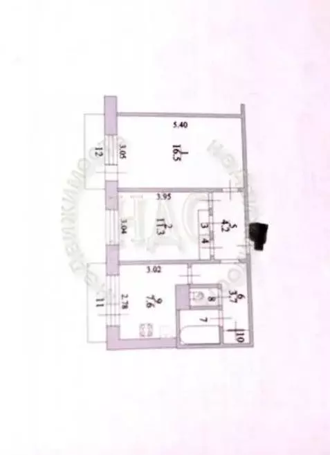 2-к кв. Курская область, Курск ул. Бойцов 9-й Дивизии, 182 (47.6 м) - Фото 1