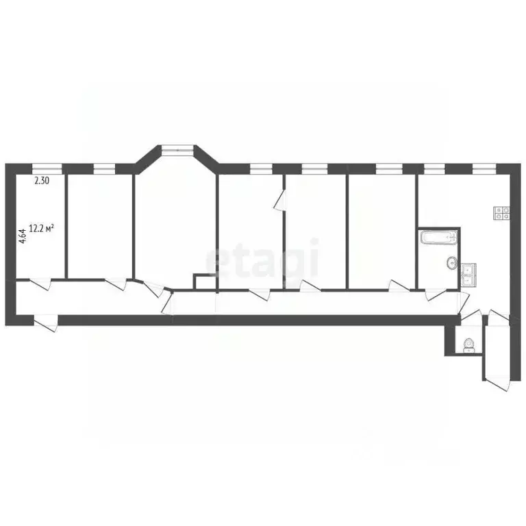 Комната Санкт-Петербург Исполкомская ул., 5 (12.2 м) - Фото 2