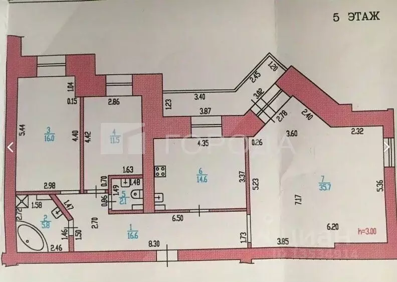 3-к кв. Алтайский край, Барнаул просп. Ленина, 119 (102.3 м) - Фото 2