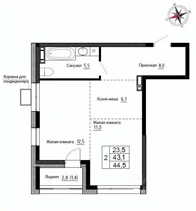 2-к кв. Приморский край, Надеждинский район, пос. Новый ул. Ленина, ... - Фото 1