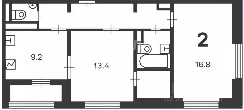 2-к кв. Москва ул. Маршала Еременко, 5к1 (56.2 м) - Фото 1