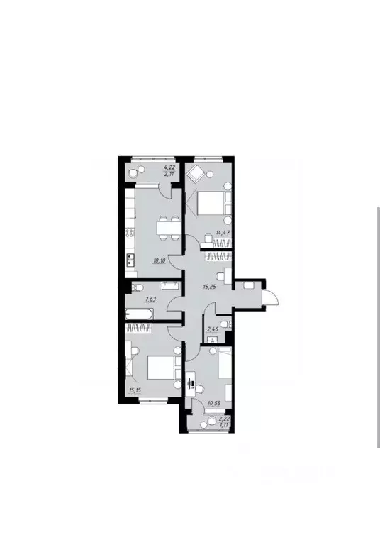 3-к кв. Тамбовская область, Тамбов Телецентр мкр, Строганов жилой ... - Фото 0