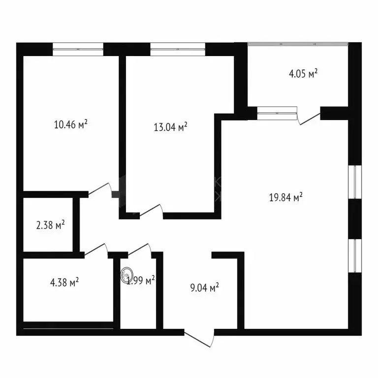 2-комнатная квартира: Тюмень, Краснооктябрьская улица, 6 (63 м) - Фото 0