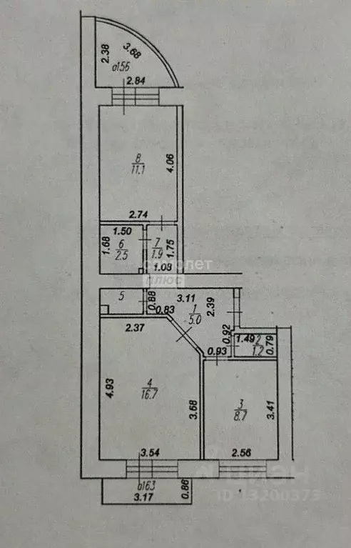 2-к кв. Рязанская область, Рязань ул. Новоселов, 35А (48.3 м) - Фото 1