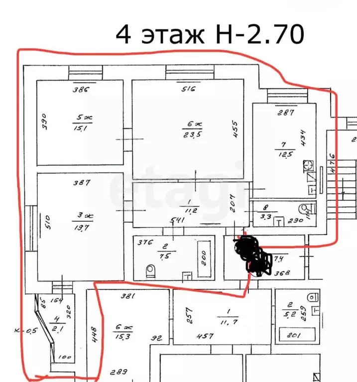3-к кв. Калининградская область, Калининград Красносельская ул., 89 ... - Фото 2
