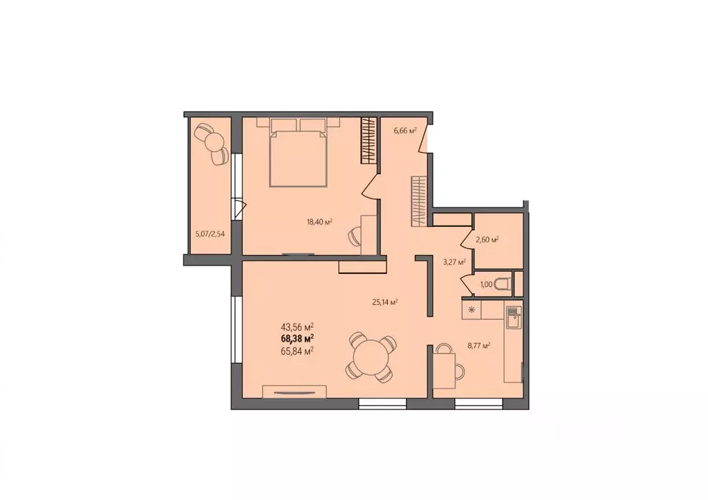 2-к кв. Челябинская область, Челябинский городской округ, пос. ... - Фото 0