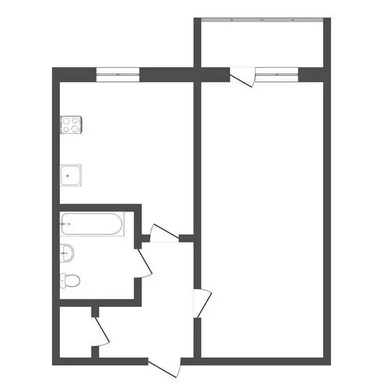 1-комнатная квартира: Тюмень, улица Парфёнова, 17 (29.8 м) - Фото 1