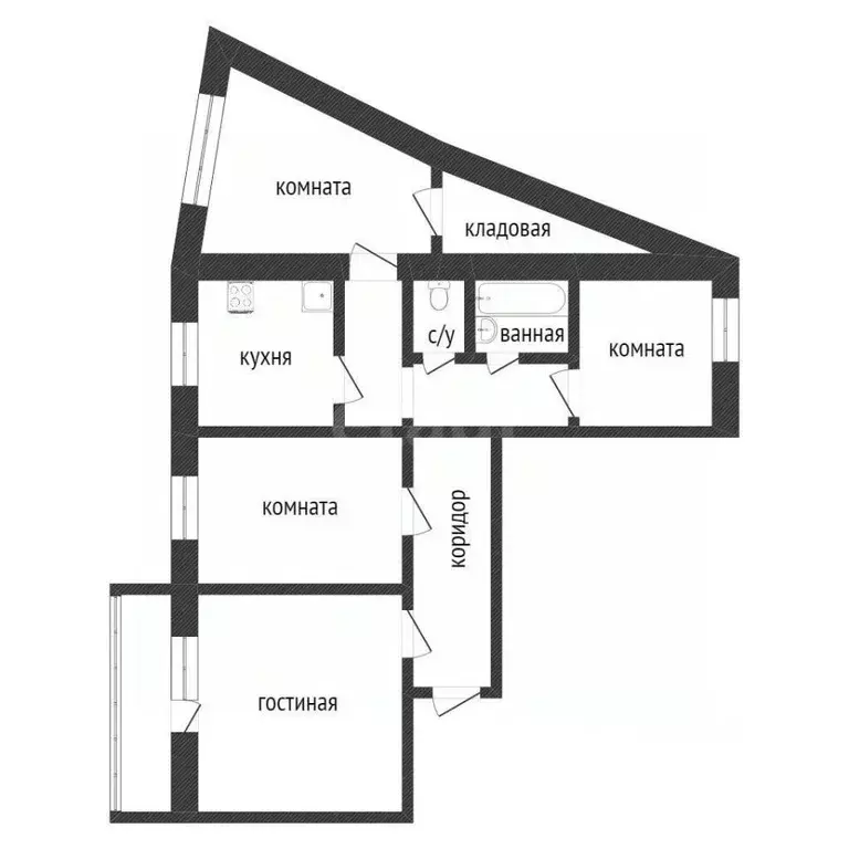 3-к кв. Курганская область, Курган ул. 7-я Больничная, 38А (79.6 м) - Фото 2