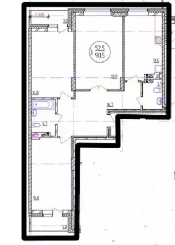 3-к кв. Новосибирская область, Новосибирск ул. Дуси Ковальчук, 244 ... - Фото 1