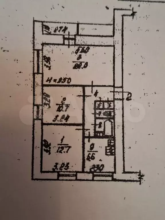 3-к. квартира, 60 м, 1/9 эт. - Фото 0