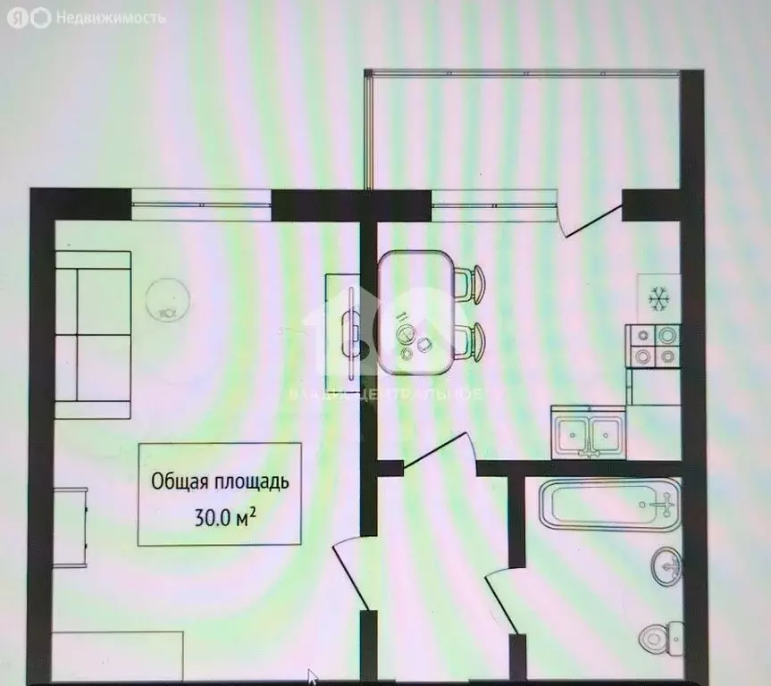 1-комнатная квартира: Бердск, Первомайская улица, 131В (30 м) - Фото 1