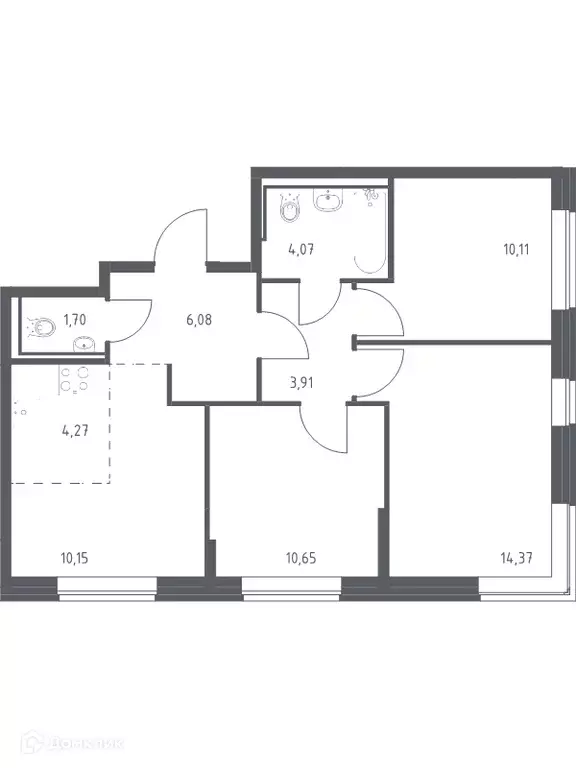 Продаётся 3-к квартира, 65.3 м - Фото 0