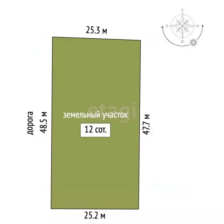 Участок в Крым, Симферопольский район, Трудовское с/пос, ... - Фото 2