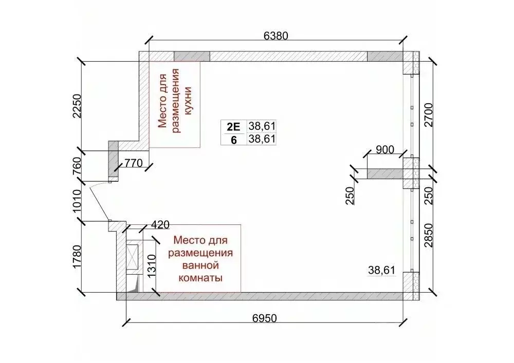 2-к кв. Кемеровская область, Кемерово ул. Дружбы, 10 (38.61 м) - Фото 1