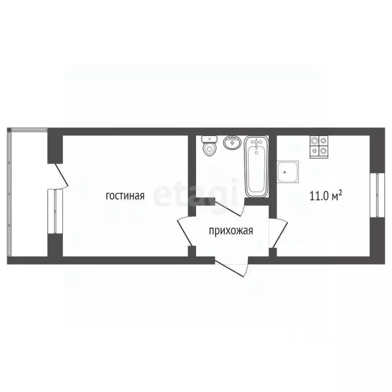 1-к кв. Тамбовская область, Мичуринск Липецкая ул., 5 (35.5 м) - Фото 1