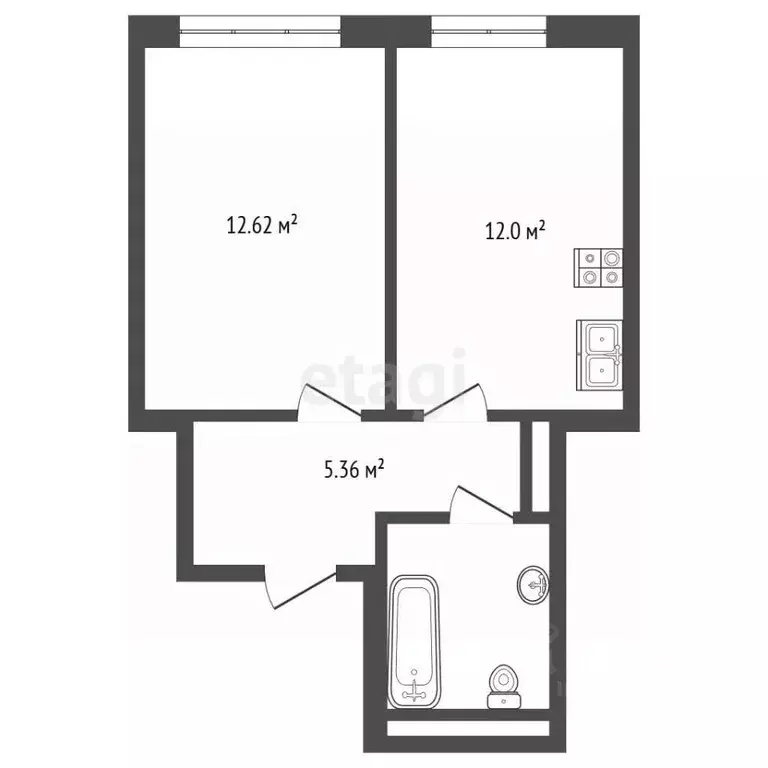 1-к кв. Москва Открытое ш., 14Д (33.6 м) - Фото 2
