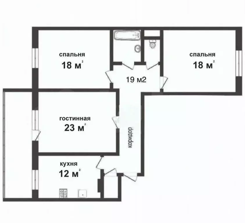 3-к кв. Татарстан, Альметьевск Алсу мкр, ул. Рината Галеева, 10 (100.0 ... - Фото 1