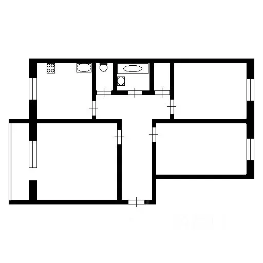 3-к кв. Красноярский край, Красноярск 9 Мая ул., 27 (68.4 м) - Фото 2