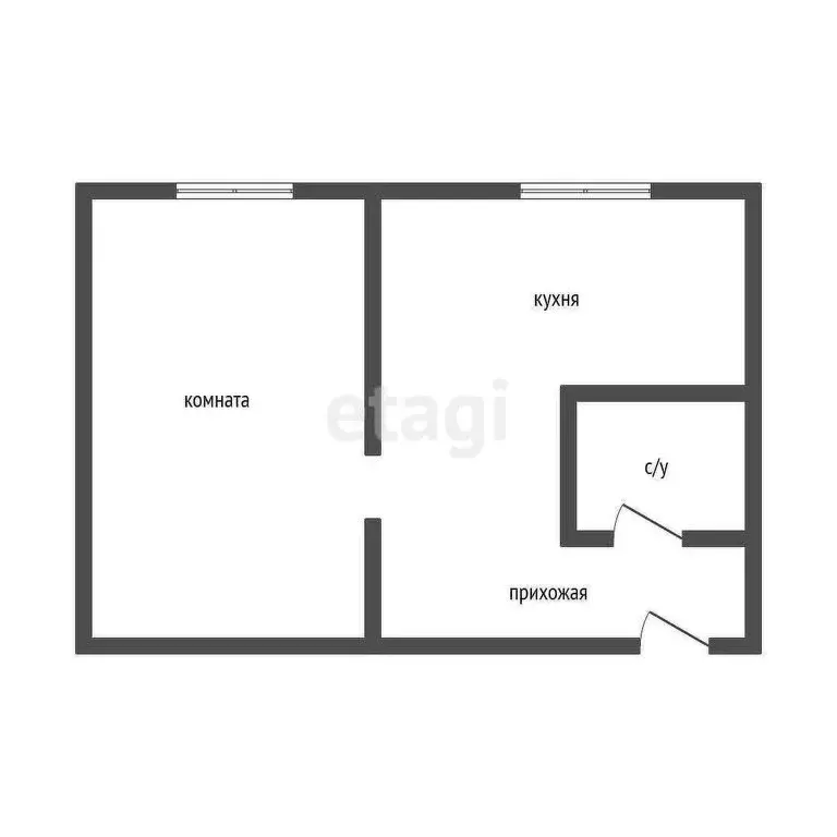1-комнатная квартира: Курган, Краснодонская улица, 21 (30 м) - Фото 0