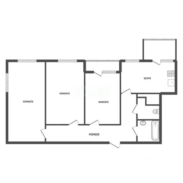 3-к кв. Воронежская область, Воронеж ул. 9 Января, 68к2 (78.0 м) - Фото 1