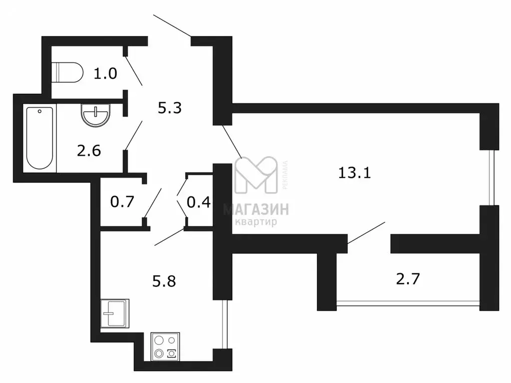 1-комнатная квартира: Санкт-Петербург, Пискарёвский проспект, 21к2 ... - Фото 2