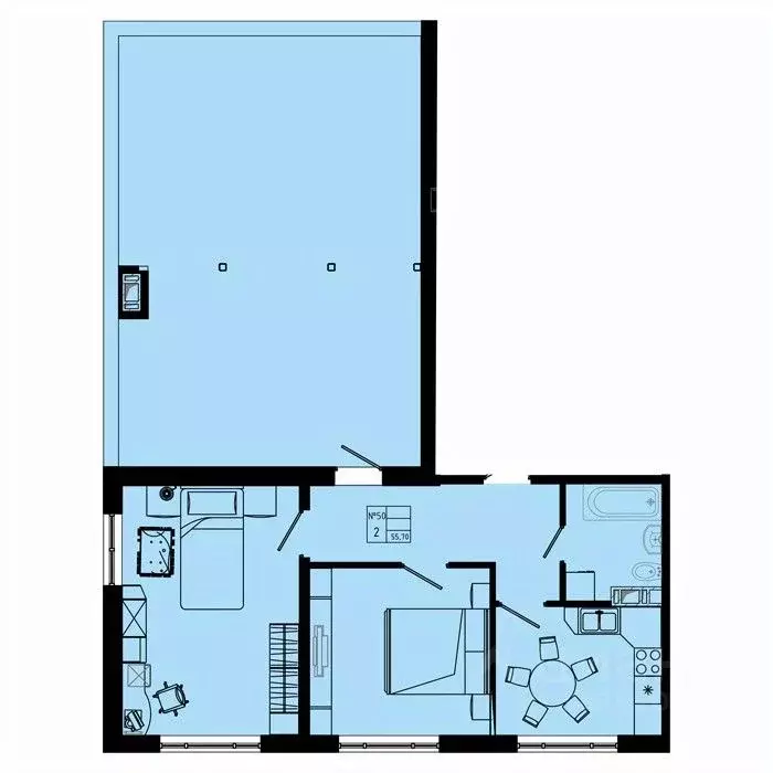 2-к кв. Ленинградская область, Коммунар г. Гатчинский муниципальный ... - Фото 1