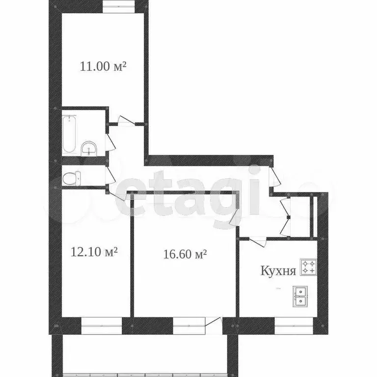 3-к. квартира, 68 м, 1/5 эт. - Фото 0
