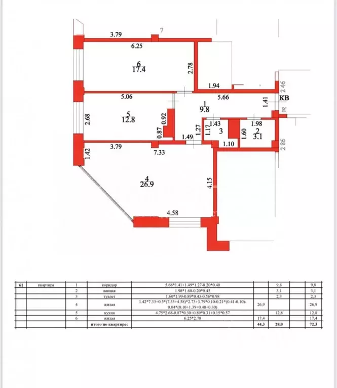 2-к кв. Ставропольский край, Ессентуки Октябрьская ул. (72.3 м) - Фото 2