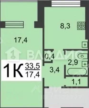1-к кв. Нижегородская область, Нижний Новгород Гордеевская ул., 42 ... - Фото 2