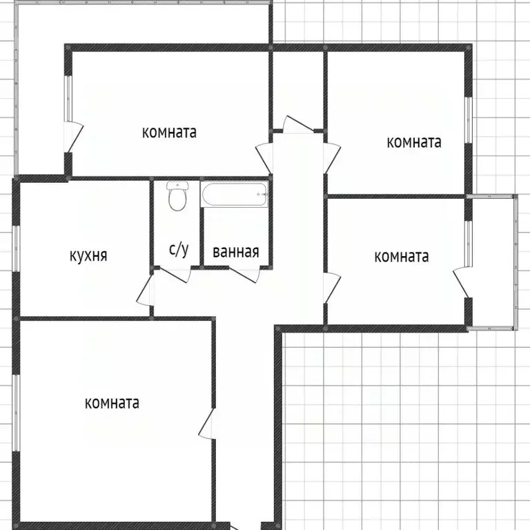 4-к кв. Свердловская область, Нижний Тагил Киевская ул., 179 (80.6 м) - Фото 2