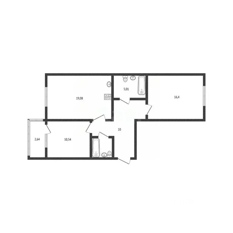 2-к кв. Курская область, Курск ул. 50 лет Октября, 11 (52.1 м) - Фото 2