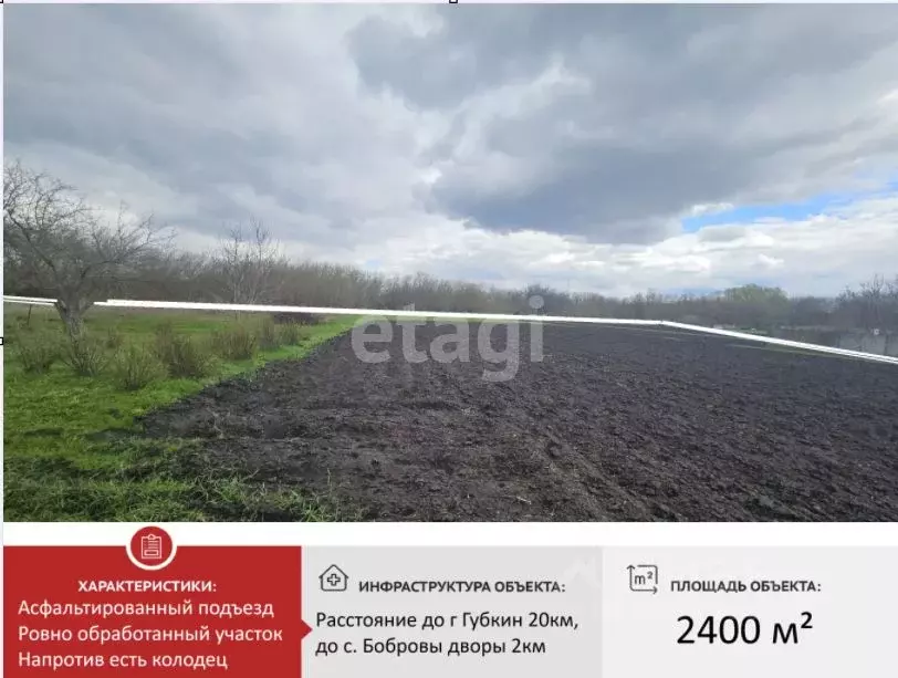 Участок в Белгородская область, Губкинский городской округ, с. Юшково ... - Фото 1