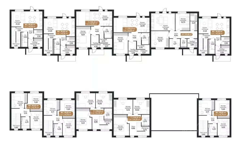 Таунхаус в Ленинградская область, Всеволожск ш. Южное (91 м) - Фото 2