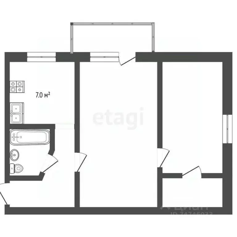 2-к кв. Крым, Евпатория просп. Победы, 17 (44.1 м) - Фото 2