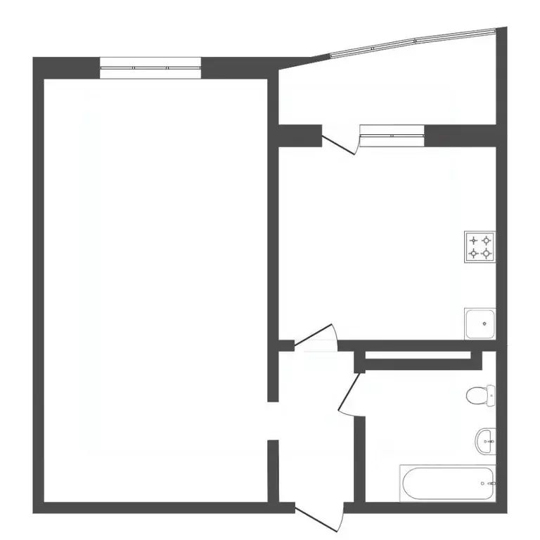 1-к кв. Тюменская область, Тюмень Кремлевская ул., 87 (43.3 м) - Фото 2
