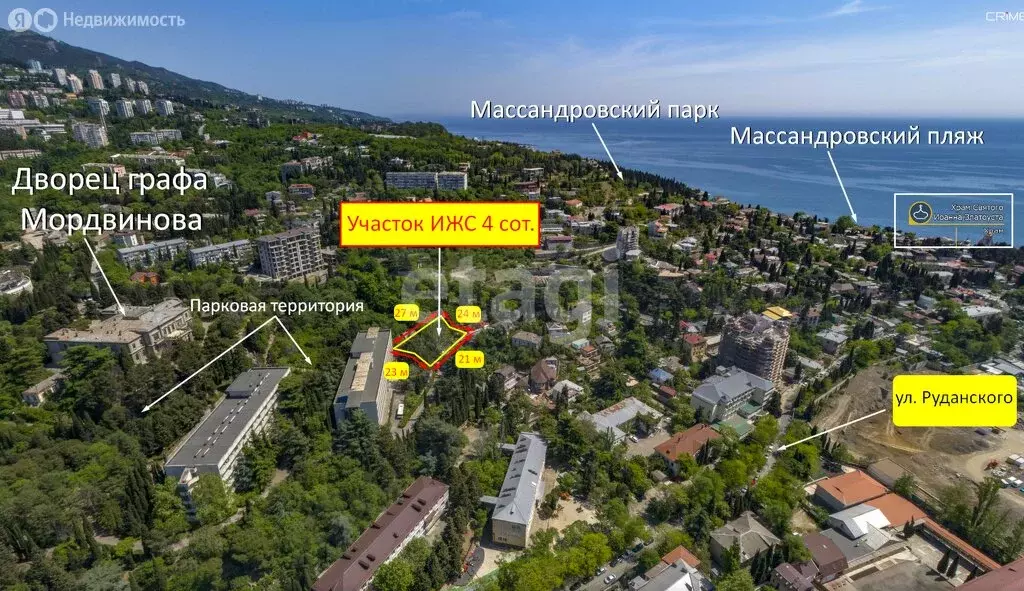 Участок в Ялта, улица Свердлова (4 м) - Фото 0