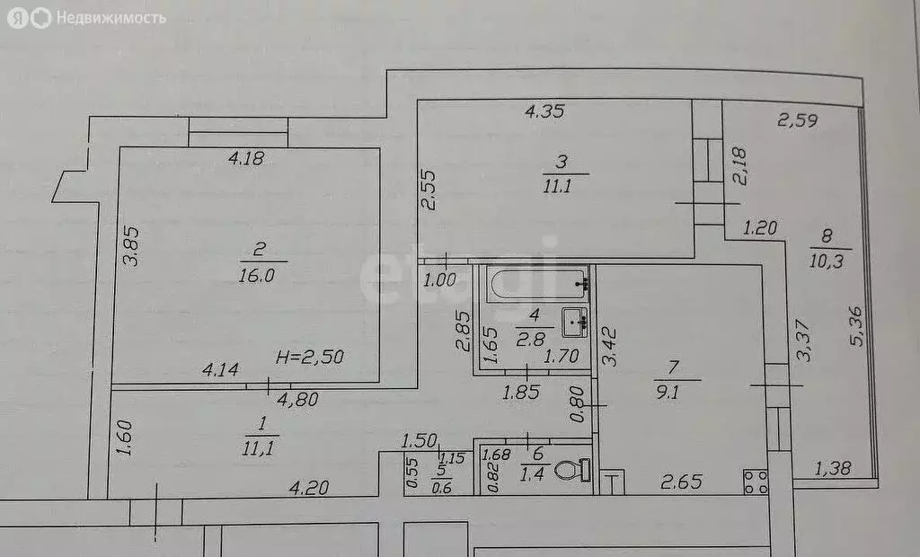 2-комнатная квартира: Анапа, улица Ленина, 143 (52.1 м) - Фото 0