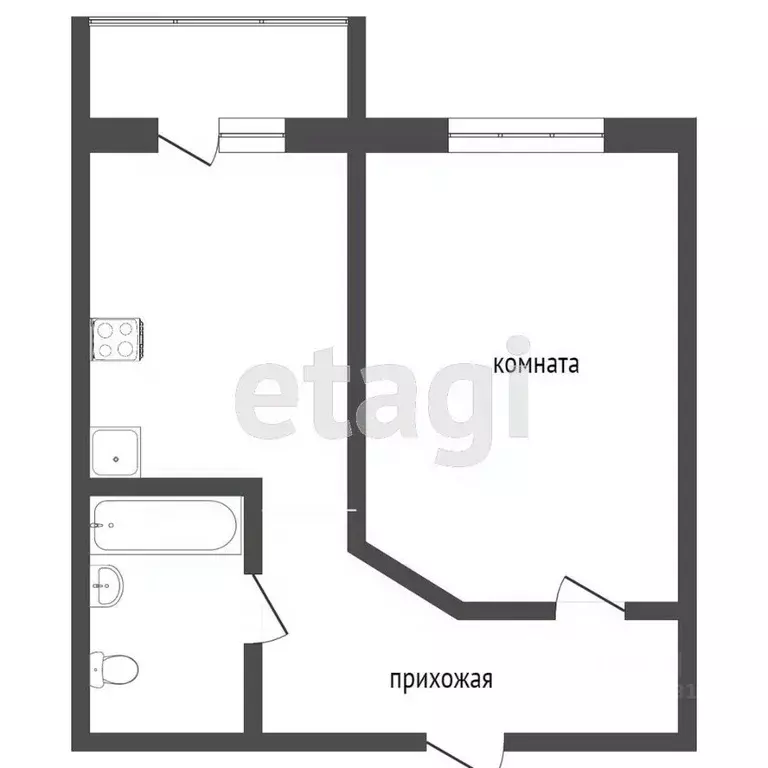 1-к кв. Ростовская область, Ростов-на-Дону ул. Жданова, 15 (37.0 м) - Фото 1