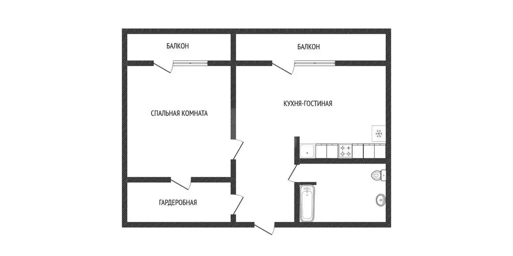 2-комнатная квартира: Абакан, улица Кирова, 120к1 (58 м) - Фото 1