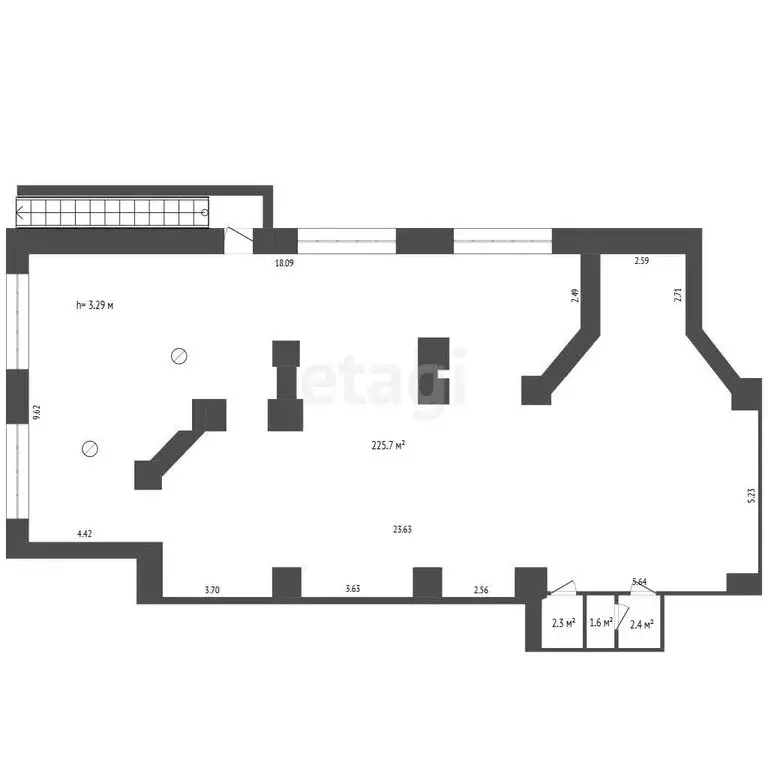 Помещение свободного назначения (232 м) - Фото 1