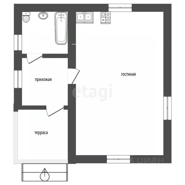 Дом в Крым, Сакский район, Штормовское с/пос, Полет СПК 26 (100 м) - Фото 2