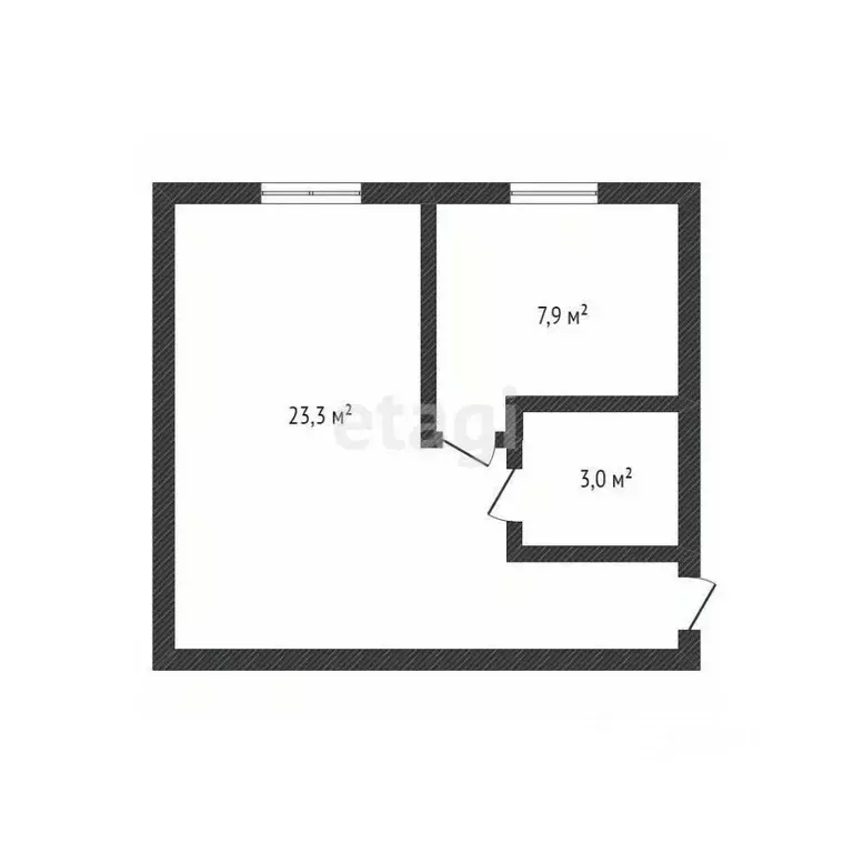 1-к кв. Белгородская область, Валуйки ул. Котовского, 10/1 (33.8 м) - Фото 2